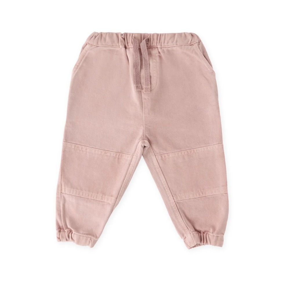 Pehr Vintage Twill Utility Jogger Organic Cotton Pink Peony 2T New with Tags NWT
